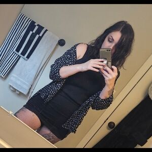 Vintage Cat Pattern Button Up Top